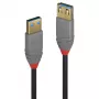 Lindy 0,5 m USB 3.2 Type-A-verlengkabel, 5 Gbit/s, Anthra Line