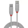 Lindy 0,5 m USB 2.0 Type-A-verlengkabel, Anthra Line, grijs