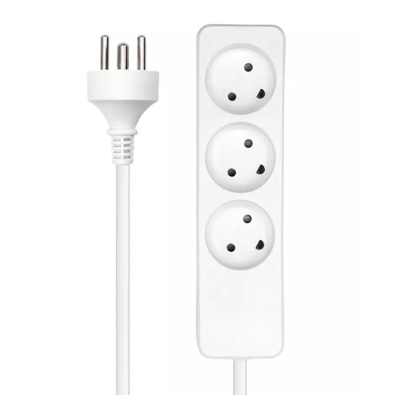 Microconnect MC-GRU0350DK stroomverlenging 5 m 3 AC-stopcontact(en) binnen wit