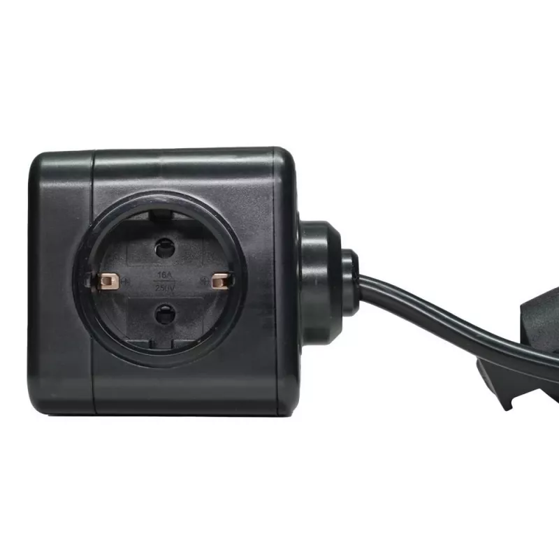 Microconnect GRUCUBE2USB-B3 stroomverlenging 3 m 3 AC-stopcontacten binnen zwart
