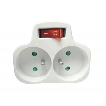 Stopcontactschakelaar MicroConnect MC-PLUGOOEU1+2FRW EU-type