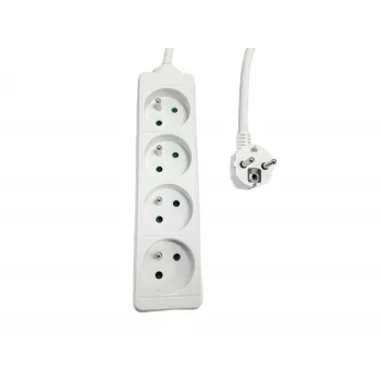 Stekkerdoos MicroConnect MC-PS040150FRW — 4-voudig, Franse Type-E-stopcontacten