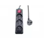 Microconnect MC-PSOO030150FRB stroomverlenging 1,5 m 3 AC-uitgangen binnen zwart