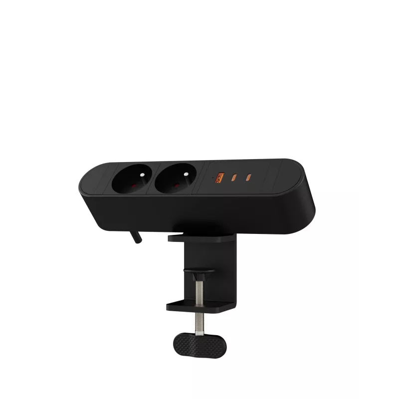 Stekkerdoos voor het bureau MicroConnect MC-MDPS-FR2-67W — 2 stopcontacten, 67W totaalvermogen