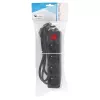 Stroomverlenging LOGON LPS050 — 1,5 m kabel, 4 AC-stopcontacten, 16 A, 3500 W, zwart