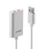Audio-converter Lindy USB Type-A naar audio-converter, zilver/wit, 25 g