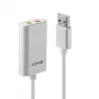 Audio-converter Lindy USB Type-A naar audio-converter, zilver/wit, 25 g