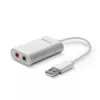 Audio-converter Lindy USB Type-A naar audio-converter, zilver/wit, 25 g
