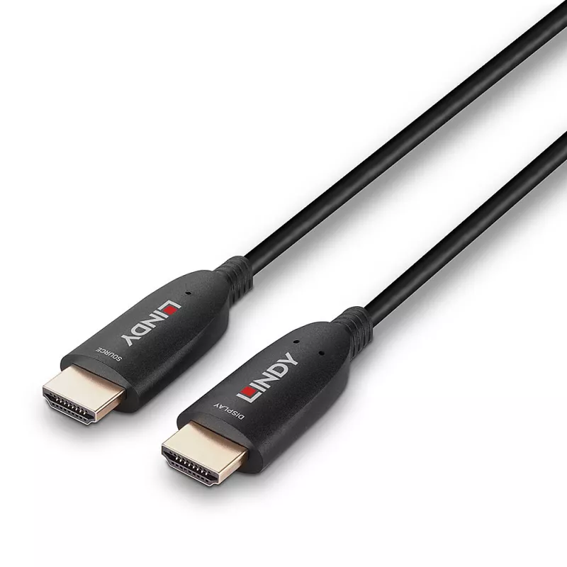 HDMI-kabel Lindy 38513 30m HDMI Type-A stekker 2.1 48 Gbit/s zwart