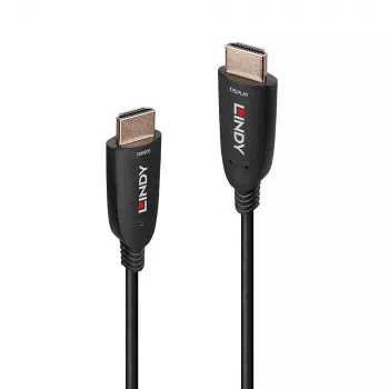 Lindy 40m Fibre Optic Hybrid HDMI 8K60-kabel 48 Gbit/s zwart