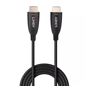 Lindy 40m Fibre Optic Hybrid HDMI 8K60-kabel 48 Gbit/s zwart