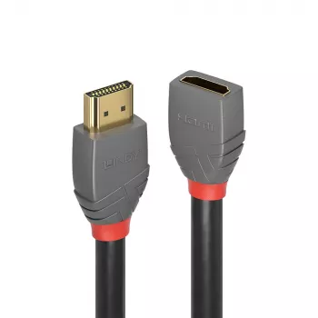 HDMI-verlengkabel Lindy 3m HDMI 2.0 verlenging Anthra Line