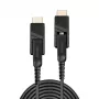 Lindy 50m glasvezel-hybride micro-HDMI-kabel 18G met afneembare HDMI- en DVI-aansluitingen