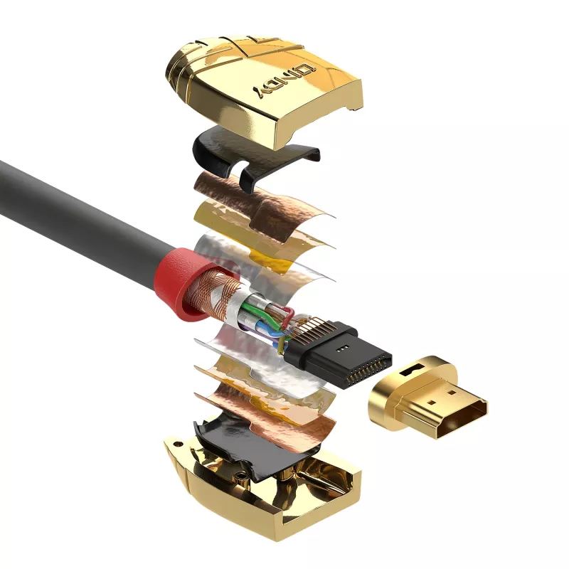Lindy 7,5 m High Speed HDMI-kabel, Gold Line