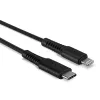 Lindy 0,5 m versterkte USB Type-C naar Lightning laad- en synchronisatiekabel