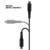 Lindy 2 m versterkte USB Type-C naar Lightning laad- en synchronisatiekabel