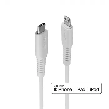 Lindy 1 m USB Type-C naar Lightning-kabel, wit