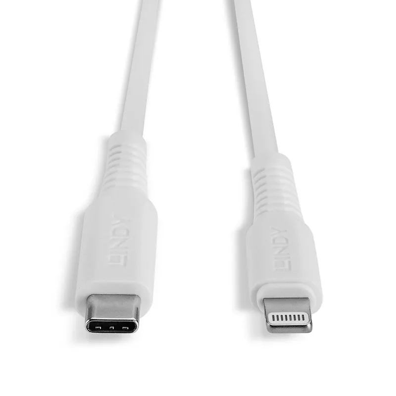 Lindy 1 m USB Type-C naar Lightning-kabel, wit