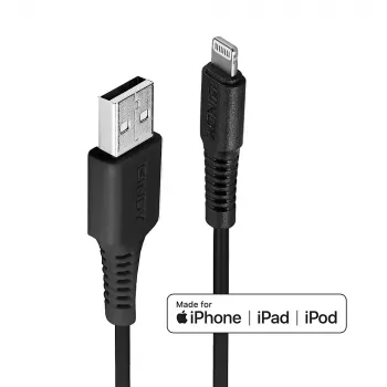 Lindy 0,5 m USB-naar-Lightning-kabel, zwart