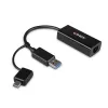 Lindy USB 3.2 Gen 1 Gigabit Ethernet-converter bekabeld USB Ethernet 5000 Mbit/s zwart