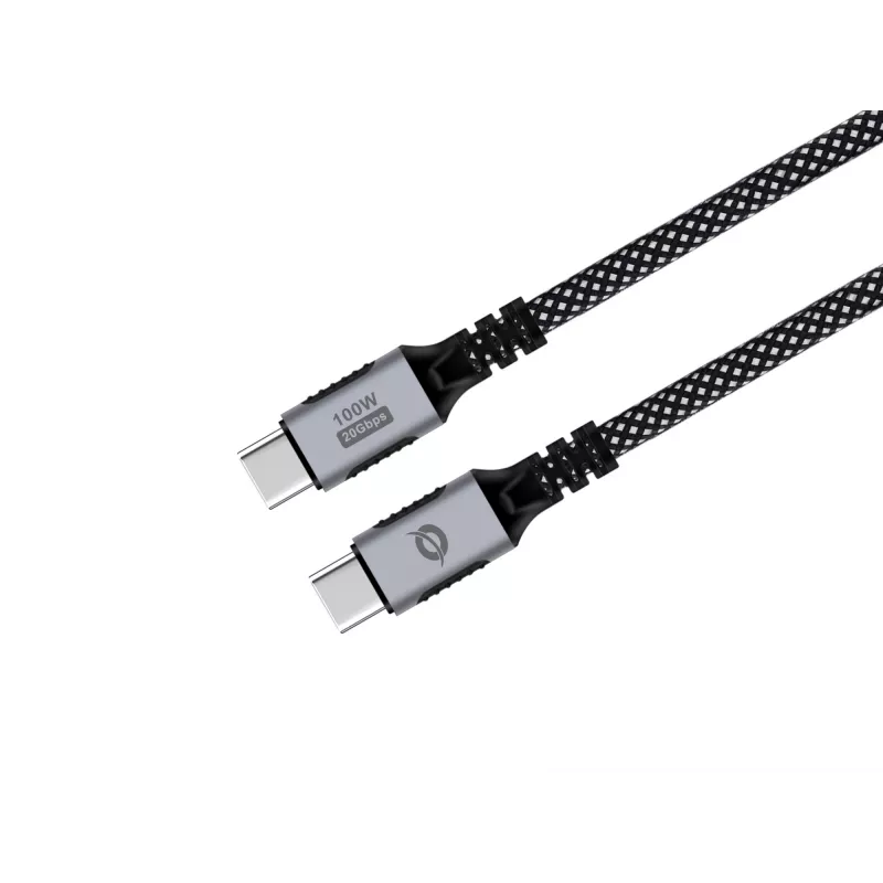 USB-C-naar-USB-C-kabel CONCEPTRONIC ETTA07B20 — USB 3.2 Gen 2x2, 2 m, 20 Gbps, PD 3.0 100W (20V 5A), 4K@60Hz, E-mark