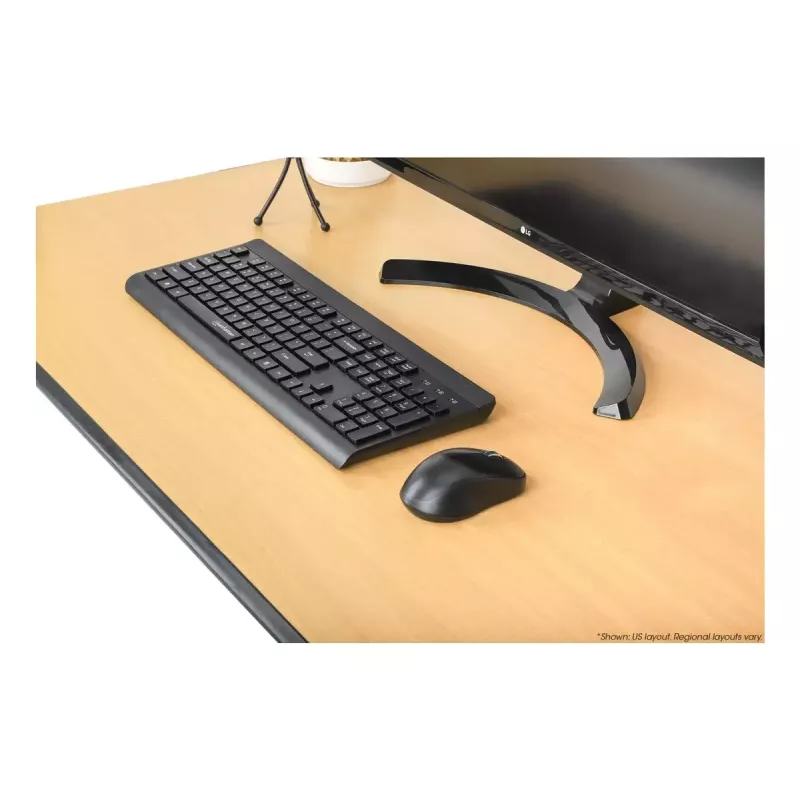 Toetsenbord Manhattan 180771 draadloos QWERTY zwart muis inbegrepen