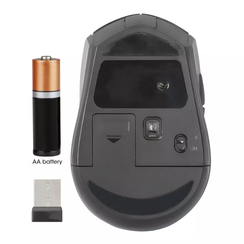 Manhattan MW6200 draadloze muis, USB-A-nano-ontvanger, zwart