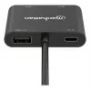 Multipoort-adapter Manhattan 154321 USB Type-C naar 2 HDMI USB-A Power Delivery 100 W