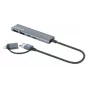 USB-C & USB-A combo dock/hub Manhattan 4 poorten 5 Gbps aluminium