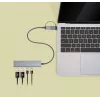 USB-C & USB-A combo dock/hub Manhattan 4 poorten 5 Gbps aluminium