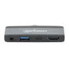 USB-C Travel Dock Manhattan 190404 4 poorten HDMI USB-A USB-C 3,5 mm
