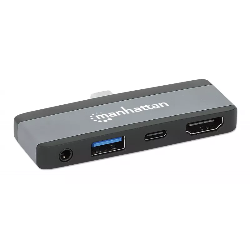 USB-C Travel Dock Manhattan 190404 4 poorten HDMI USB-A USB-C 3,5 mm
