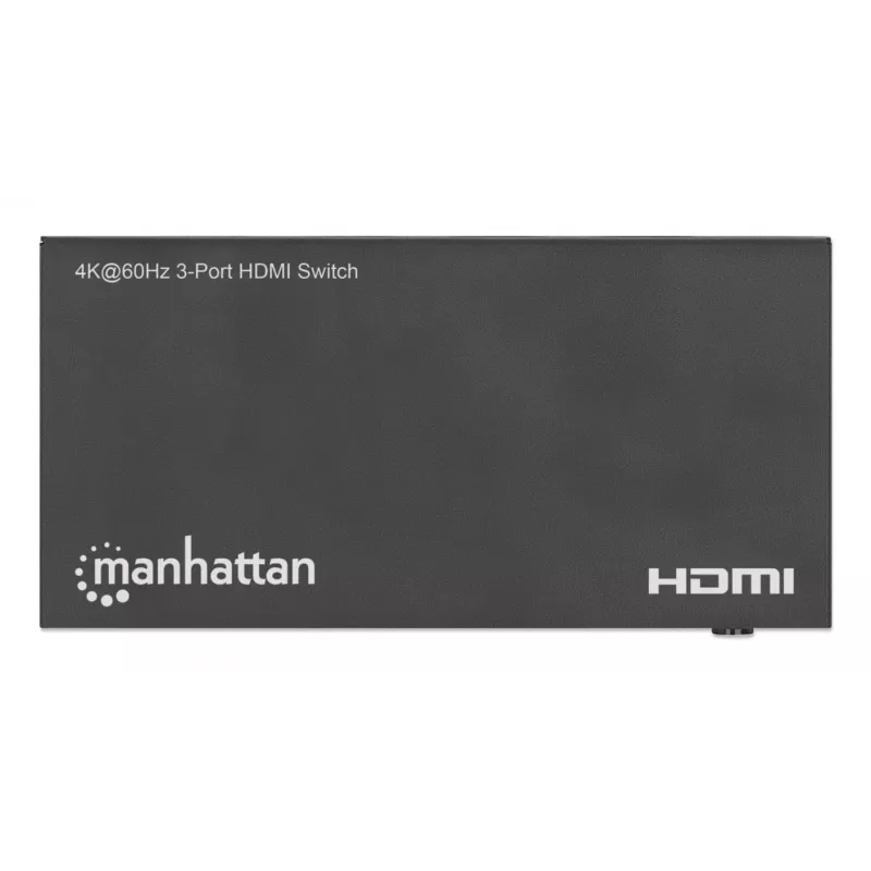 HDMI-switch 3x1 MANHATTAN 18G automatisch handmatig IR-afstandsbediening zwart