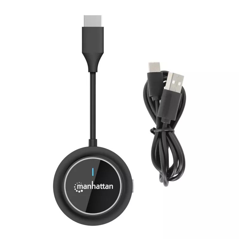 AV-zender Manhattan 208444 zwart 1920x1080 30m draadloos USB-C