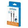 USB-C-stekker naar USB-C-stekker kabel Manhattan 2m USB4 Gen 3x2 8K 60Hz