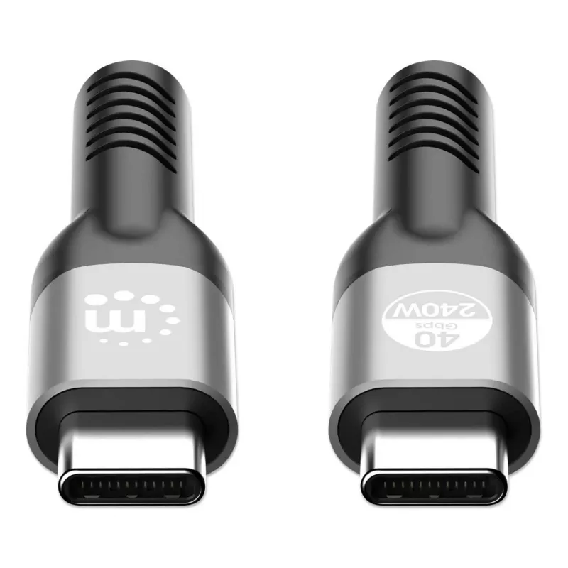USB-C-stekker naar USB-C-stekker kabel Manhattan 2m USB4 Gen 3x2 8K 60Hz