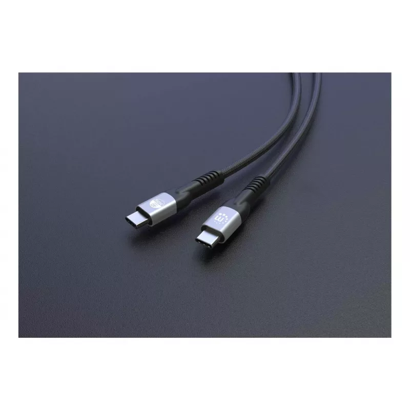 USB-C-stekker naar USB-C-stekker kabel Manhattan 2m USB4 Gen 3x2 8K 60Hz