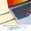 USB-C-stekker naar USB-C-stekker kabel Manhattan 2m USB4 Gen 3x2 8K 60Hz