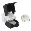 Equip 769227 Keystone-aansluiting Cat.6A, ongeschermd, gereedschapsloze LSA, wit, 8 st.
