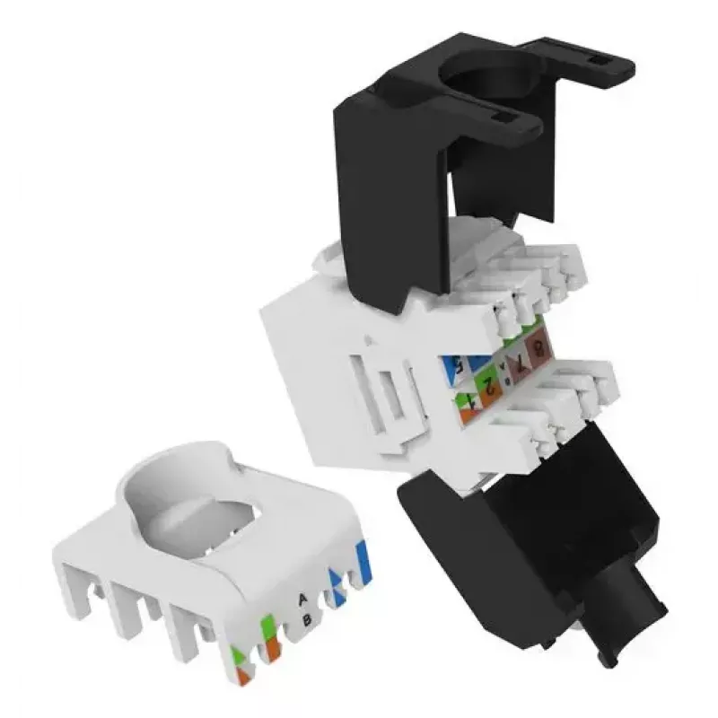 Equip 769227 Keystone-aansluiting Cat.6A, ongeschermd, gereedschapsloze LSA, wit, 8 st.