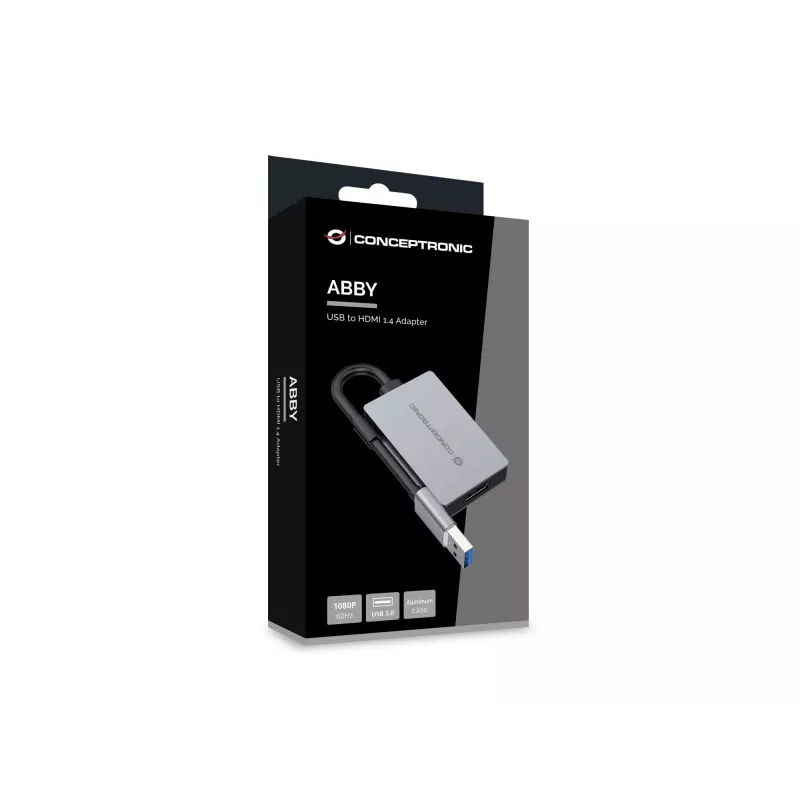 Conceptronic ABBY22G USB naar HDMI 1.4-adapter, 1080P 60 Hz