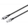 Manhattan USB-C naar Gigabit netwerk Ethernet RJ45 kabel 2m zwart/zilver