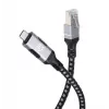 Manhattan USB-C naar Gigabit netwerk Ethernet RJ45 kabel 2m zwart/zilver