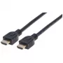 Manhattan HDMI 4K@60Hz kabel met Ethernet - CL3-gecertificeerd, 1m, geschikt voor inbouw in de muur, voor alle 4K- en 1080p/HD-toepassingen – upgrade nu of houd hem klaar voor later, stekker naar stekker, zwart, Ultra HD 4k x 2k, levenslange garantie, Premium High Speed