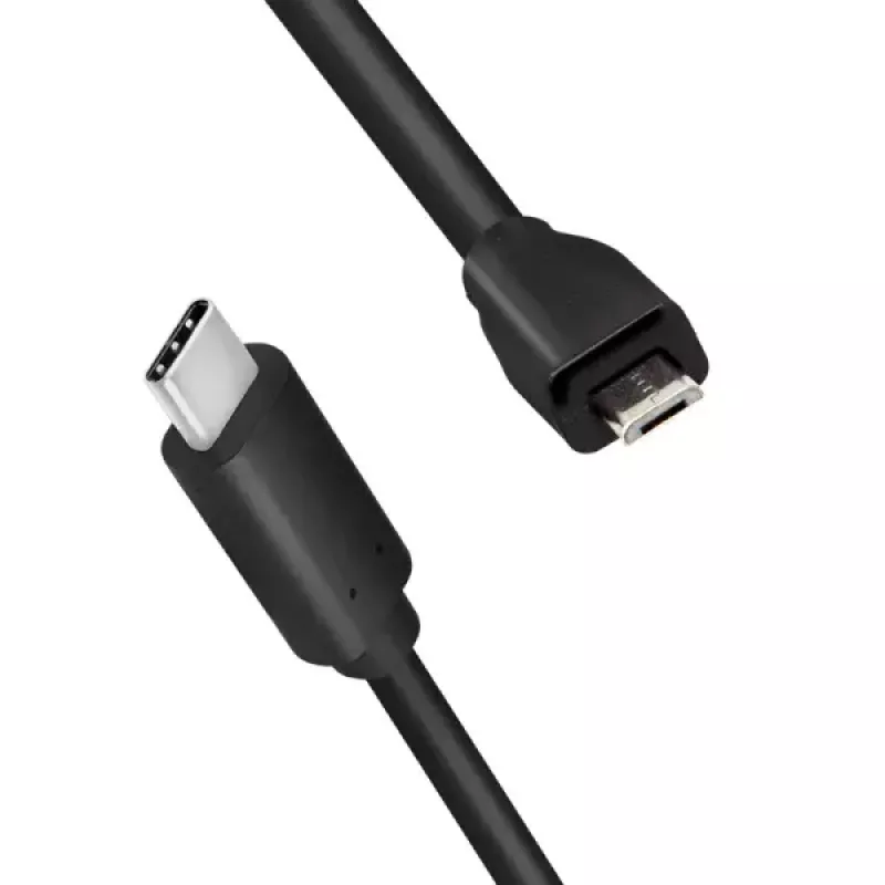 LogiLink CU0196 USB-kabel USB 2.0 0,5 m USB-C Micro-USB B zwart