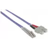 Intellinet glasvezel-patchkabel, OM4, LC/SC, 2 m, violet, duplex, multimode, 50/125 µm, LSZH, vezel, levenslange garantie