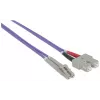 Intellinet 751049 Glasvezel-patchkabel, LC multimode (M) naar SC multimode (M), OM4, 50/125 µm, 1 m, halogeenvrij, violet