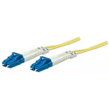 Intellinet glasvezel-patchkabel, OS2, LC/LC, 3 m, geel, duplex, singlemode, 9/125 µm, LSZH, glasvezel, levenslange garantie