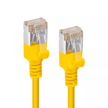 Netwerk-patchkabel MicroConnect V-FTP6A0015Y slank Cat6a U/FTP 0,15 m RJ-45 geel