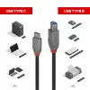 Lindy 0,5 m USB 3.2 Type-C naar B-kabel 5 Gbit/s zwart